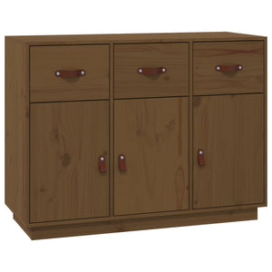 vidaXL Sideboard Honey Brown 100x40x75 cm Solid Wood Pine