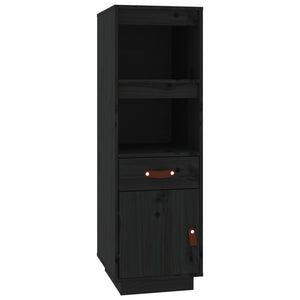 vidaXL Highboard Black 34x40x108,5 cm Solid Wood Pine