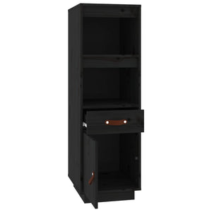 vidaXL Highboard Black 34x40x108,5 cm Solid Wood Pine