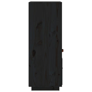 vidaXL Highboard Black 34x40x108,5 cm Solid Wood Pine