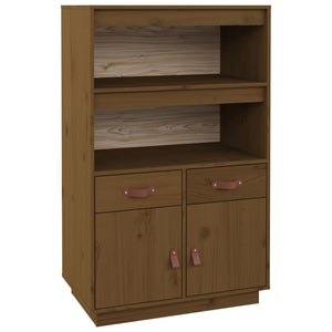 vidaXL Highboard Honey Brown 67x40x108.5 cm Solid Wood Pine