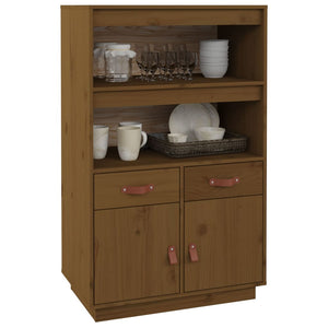 vidaXL Highboard Honey Brown 67x40x108.5 cm Solid Wood Pine