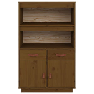 vidaXL Highboard Honey Brown 67x40x108.5 cm Solid Wood Pine