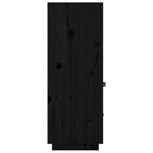 vidaXL Highboard Black 67x40x108.5 cm Solid Wood Pine