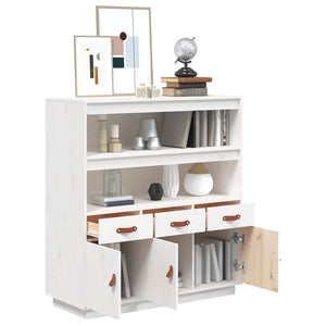 vidaXL Highboard White 100x40x108.5 cm Solid Wood Pine