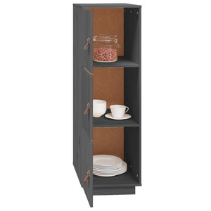 vidaXL Highboard Grey 34x40x108.5 cm Solid Wood Pine