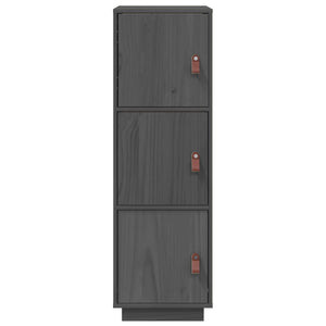 vidaXL Highboard Grey 34x40x108.5 cm Solid Wood Pine