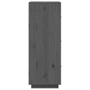 vidaXL Highboard Grey 34x40x108.5 cm Solid Wood Pine