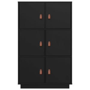 vidaXL Highboard Black 67x40x108.5 cm Solid Wood Pine