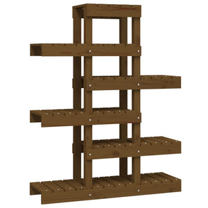 vidaXL Plant Stand Honey Brown 85x25x109.5 cm Solid Wood Pine