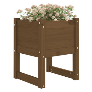 vidaXL Planter Honey Brown 40x40x52.5 cm Solid Wood Pine