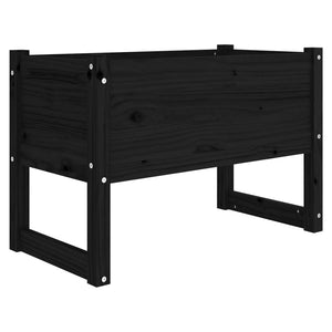 vidaXL Planter Black 78x40x52 cm Solid Wood Pine