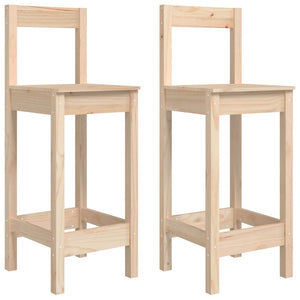 vidaXL Bar Chairs 2 pcs 40x41.5x112 cm Solid Wood Pine