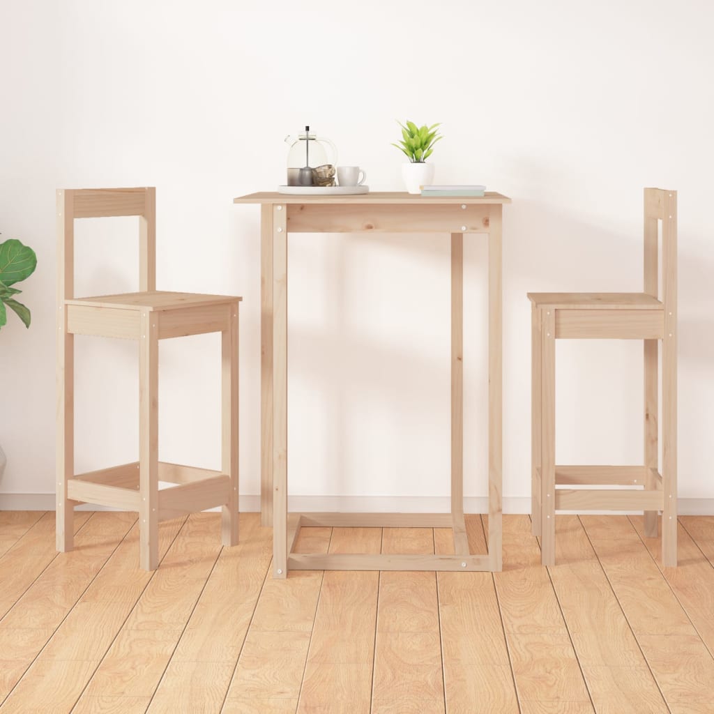 vidaXL Bar Chairs 2 pcs 40x41.5x112 cm Solid Wood Pine