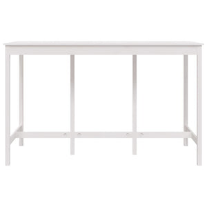 vidaXL Bar Table White 180x80x110 cm Solid Wood Pine