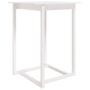 vidaXL Bar Table White 80x80x110 cm Solid Wood Pine