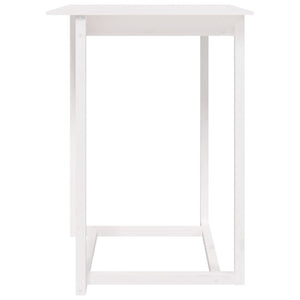 vidaXL Bar Table White 80x80x110 cm Solid Wood Pine