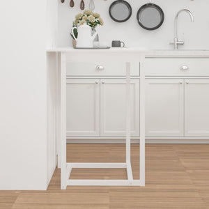 vidaXL Bar Table White 80x80x110 cm Solid Wood Pine