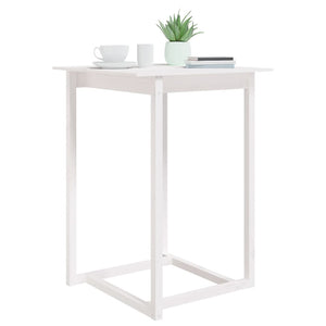 vidaXL Bar Table White 80x80x110 cm Solid Wood Pine