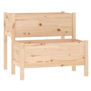 vidaXL Planter 84.5x84x75 cm Solid Wood Pine