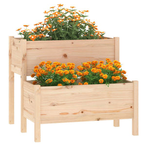 vidaXL Planter 84.5x84x75 cm Solid Wood Pine