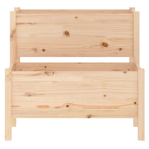 vidaXL Planter 84.5x84x75 cm Solid Wood Pine