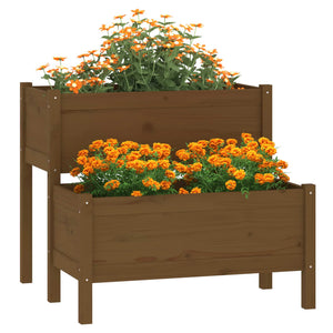 vidaXL Planter Honey Brown 84.5x84x75 cm Solid Wood Pine