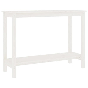 vidaXL Console Table White 110x40x80 cm Solid Wood Pine