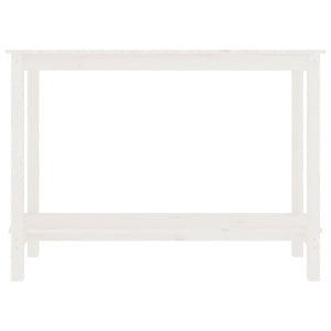 vidaXL Console Table White 110x40x80 cm Solid Wood Pine