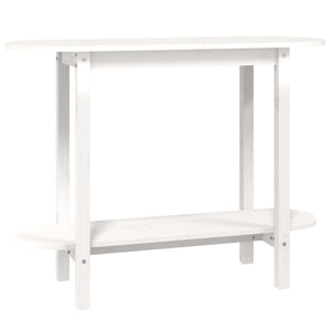 vidaXL Console Table White 110x40x80 cm Solid Wood Pine