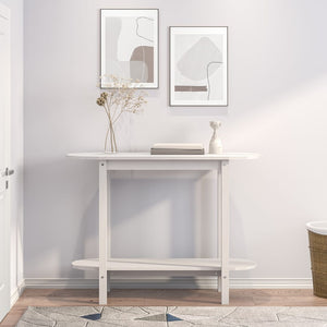 vidaXL Console Table White 110x40x80 cm Solid Wood Pine