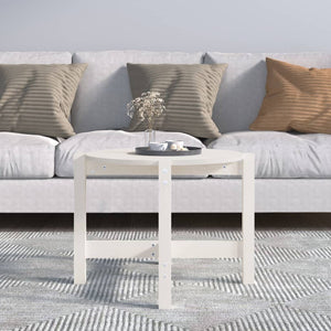 vidaXL Coffee Table White Ø 62.5x45 cm Solid Wood Pine