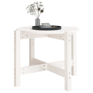 vidaXL Coffee Table White Ø 62.5x45 cm Solid Wood Pine