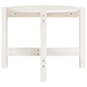 vidaXL Coffee Table White Ø 62.5x45 cm Solid Wood Pine