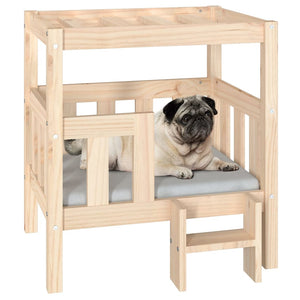 vidaXL Dog Bed 65.5x43x70 cm Solid Wood Pine