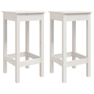 vidaXL 3 Piece Bar Set White Solid Wood Pine