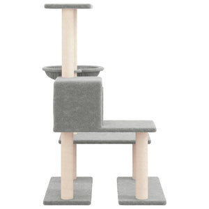 vidaXL Cat Tree with Sisal Scratching Posts Light Grey 94.5 cm