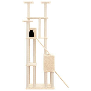 vidaXL Cat Tree with Sisal Scratching Posts Cream 190 cm