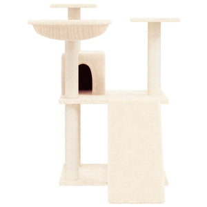 vidaXL Cat Tree with Sisal Scratching Posts Cream 83 cm