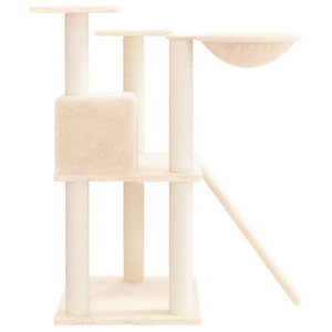 vidaXL Cat Tree with Sisal Scratching Posts Cream 83 cm