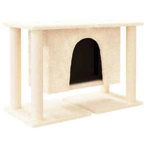 vidaXL Cat Tree with Sisal Scratching Posts Cream 50 cm