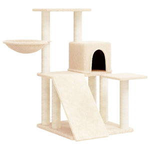 vidaXL Cat Tree with Sisal Scratching Posts Cream 82 cm