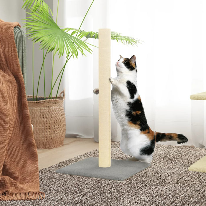 vidaXL Cat Scratching Post Light Grey 35x35x70 cm