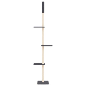 vidaXL Floor to Ceiling Cat Tree Dark Grey 267.5-297.5 cm