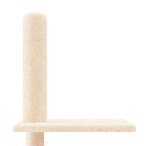 vidaXL Floor to Ceiling Cat Tree Cream 250.5-276.5 cm