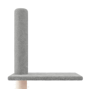 vidaXL Floor to Ceiling Cat Tree Light Grey 250.5-276.5 cm