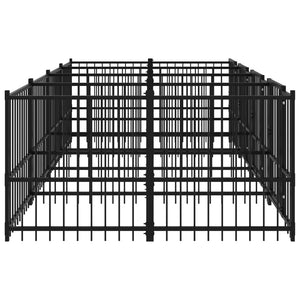 vidaXL Outdoor Dog Kennel Steel 7.51 m²