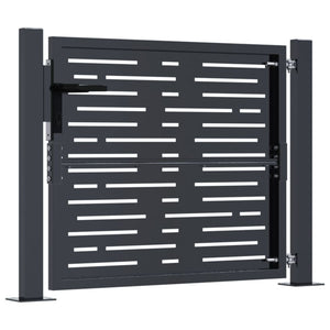 vidaXL Garden Gate Anthracite 105x80 cm Steel Square Design