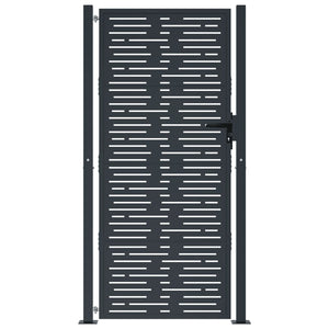 vidaXL Garden Gate Anthracite 105x180 cm Steel Square Design