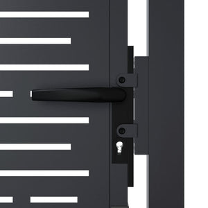 vidaXL Garden Gate Anthracite 105x180 cm Steel Square Design